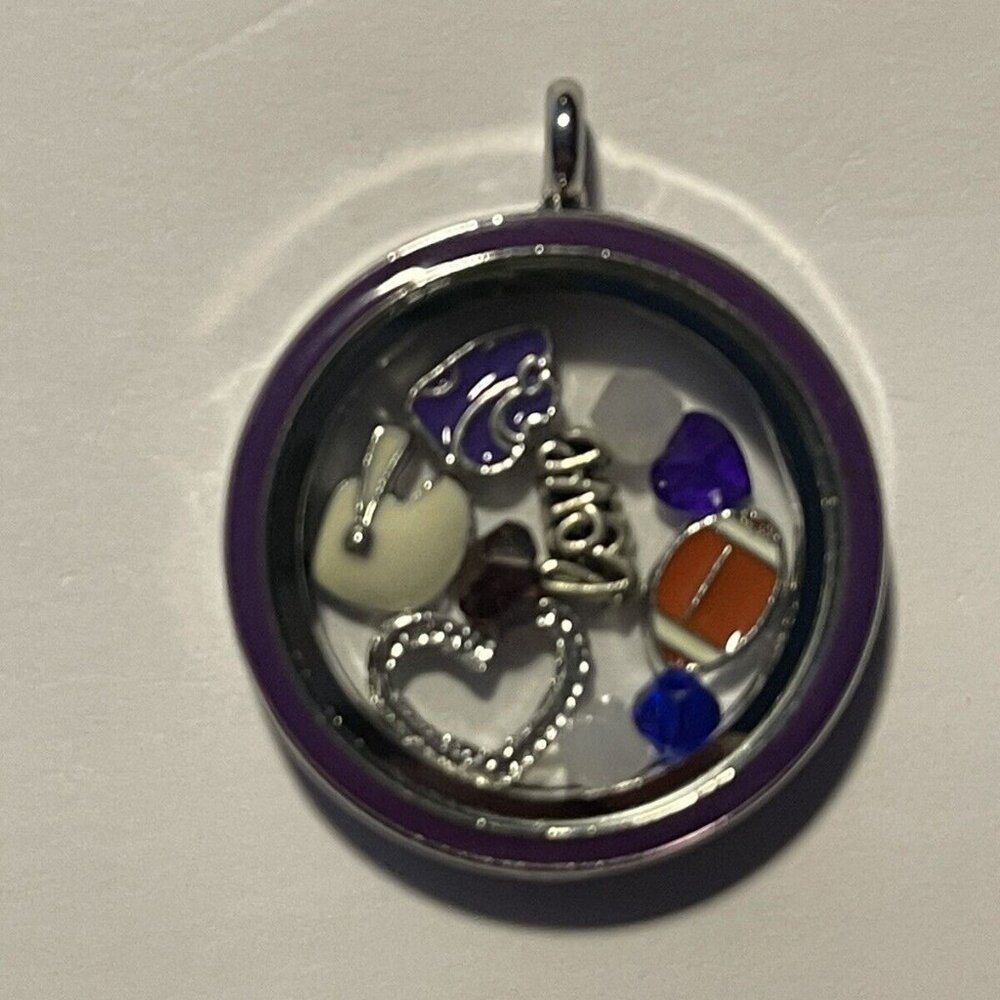Kansas State Wildcats NCAA Memory Charm Locket w/ 22 IN chain NEW